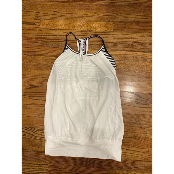 Lululemon No Limits Tank White / Classic Stripe Black White / Black - Picture 3 of 7